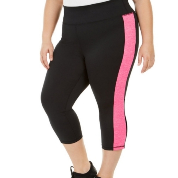 Ideology Womens Perforated Ankle Leggings Pink Size Large main image 0